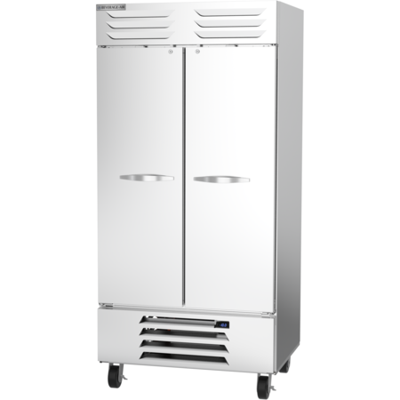 BEVERAGE-AIR Reach In Freezer, Two Section, Solid Doors, 36.87 Cu. Ft. FB35HC-1S